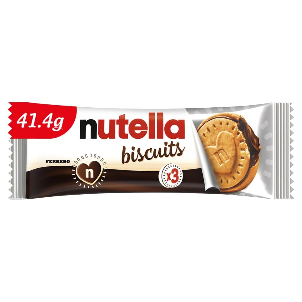 Nutella Biscuits Filled with Hazelnut Spread with Cocoa • T3, 1.46 oz ℮ 41.4 g