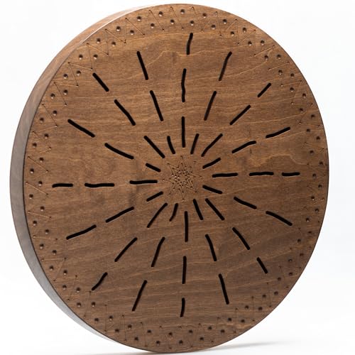 Nazar Drums Water-Fall Disc — Wooden Ocean Drum, Geyser, 16' (40 cm) | Long Water Ambience for Sound Bath, Meditation & Yoga | No Bag