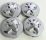 Set de cuatro metal ligero rueda centro tapacubos tapacubos apto para Peugeot