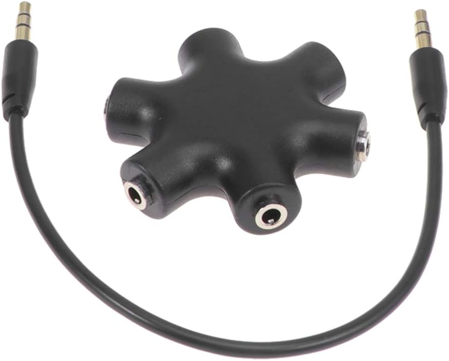 UKCOCO Headphones Headset Splitter Hexagonal Headphone