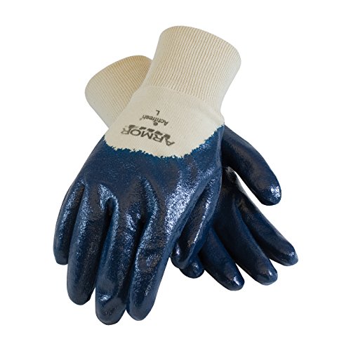 ArmorLite 56-3170/XL Nitrile Dipped Glove with Interlock Liner and Smooth Finish on Palm, Fingers and Knuckles, Knit Wrist