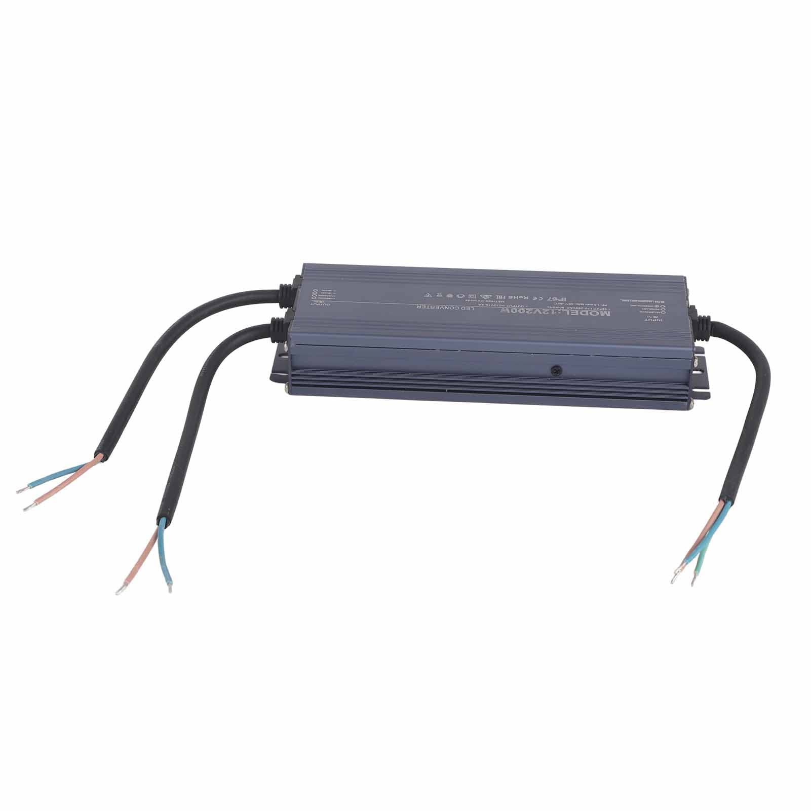 Wodoodporny Zasilacz LED o Mocy 200 W. Wydajny Sterownik do Kamer monitorujących. Transformator Oświetleniowy (12 V)