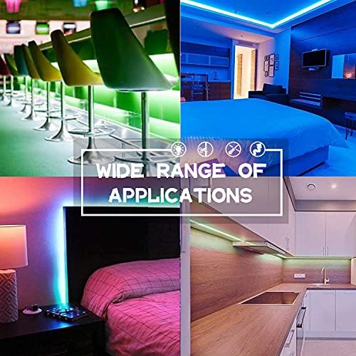 Arotelicht 5M LED Strip 12V RGBW Light Strip Warm White rgbww 5050SMD 300LEDs Flexible Color Changing Light Band self-Adhesive Light Chain for Home, Room, Party, Wedding Decoration