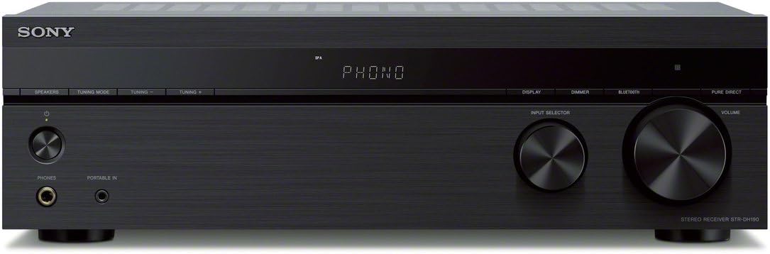 STRDH190.CEK 2 Channel Amplifier with Phone Input and Bluetooth - Black