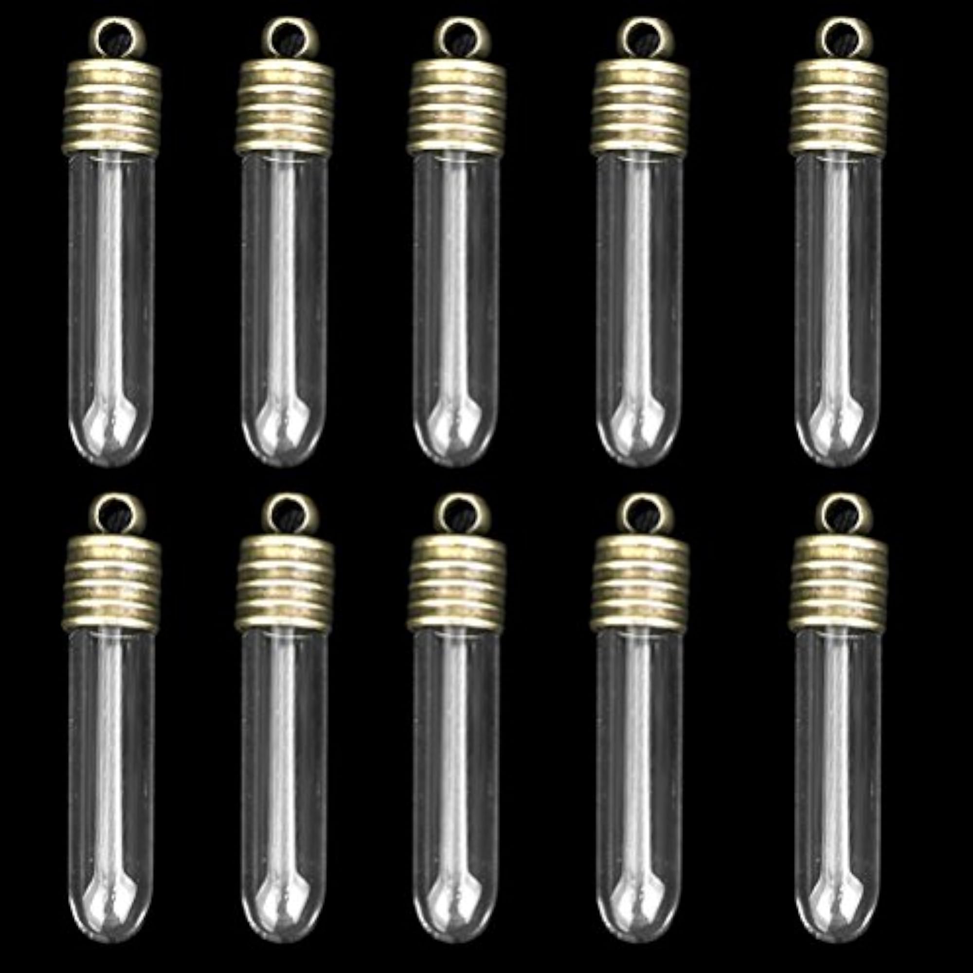 Mini Glass Bottles Hanging Wish Bottles for DIY Charms
