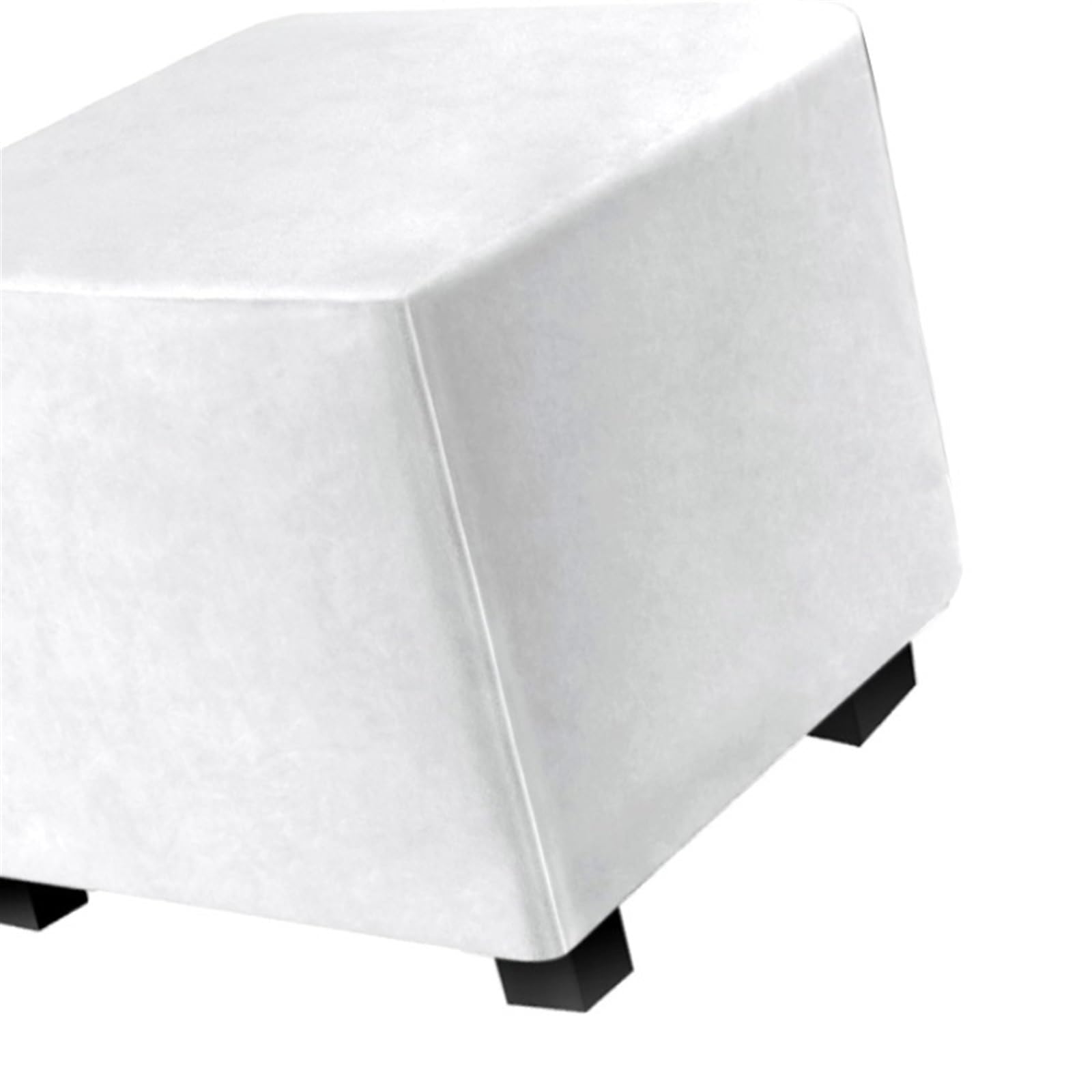ILiemao Ottoman Covers Stretch Square Foot Stool Covers Stretch to Fit Square Storage Stool Ottoman Covers Footstool Protector for Living Room，Removable Washable(Color:White,Size:90x90 cm 35x35 in)