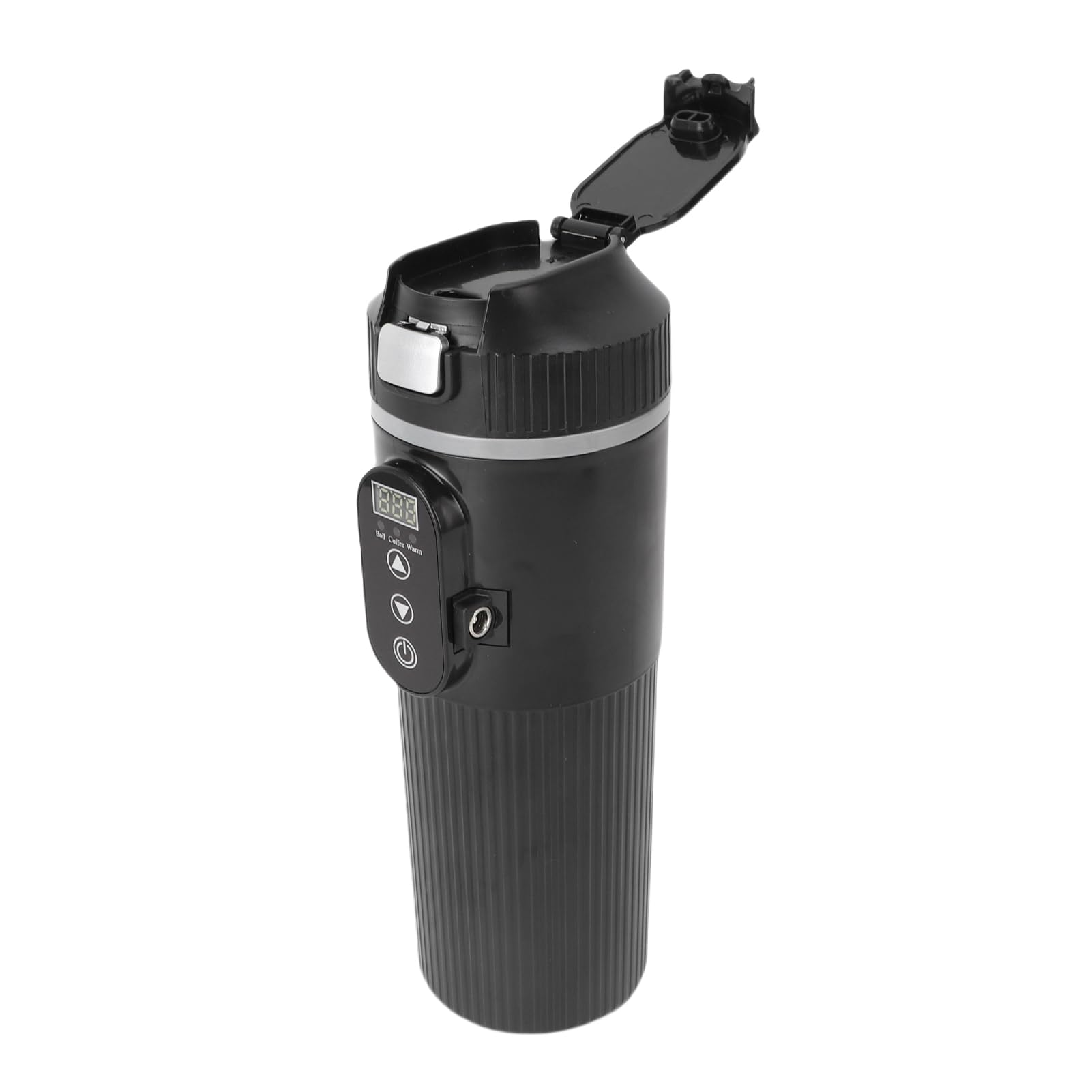 Bollitore Elettrico per Auto da 500 Ml, Bollitore Elettrico per Auto Portatile, Tazza Riscaldante per Camion in Acciaio Inossidabile 304 con Touchscreen a Temperatura LED e Antiscottatura a 3