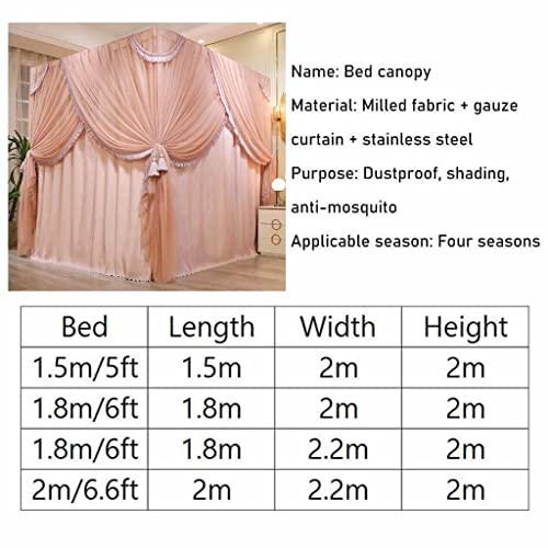 Cortina de cama mosquitera decorativa para cama de 2 metros queen 3