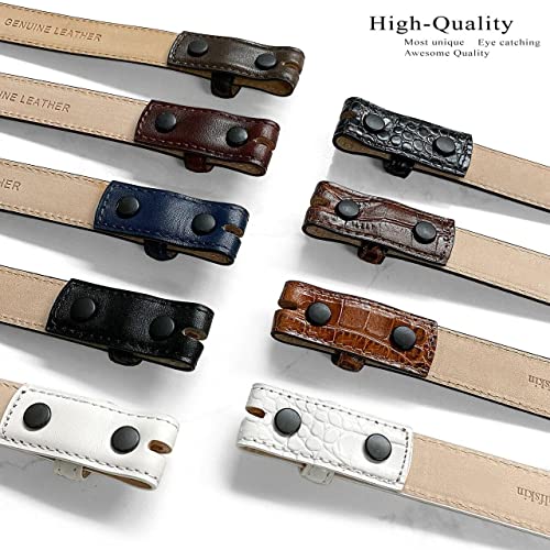 A274Np Silver Buckle Italian Calfskin Genuine Full Leather Dress Belt 1"(25Mm) Wide (Silver Alligator Tan, 38) #TOP6