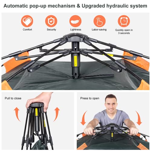Carpa automática para 3 personas ultraligera para camping miniatura 2