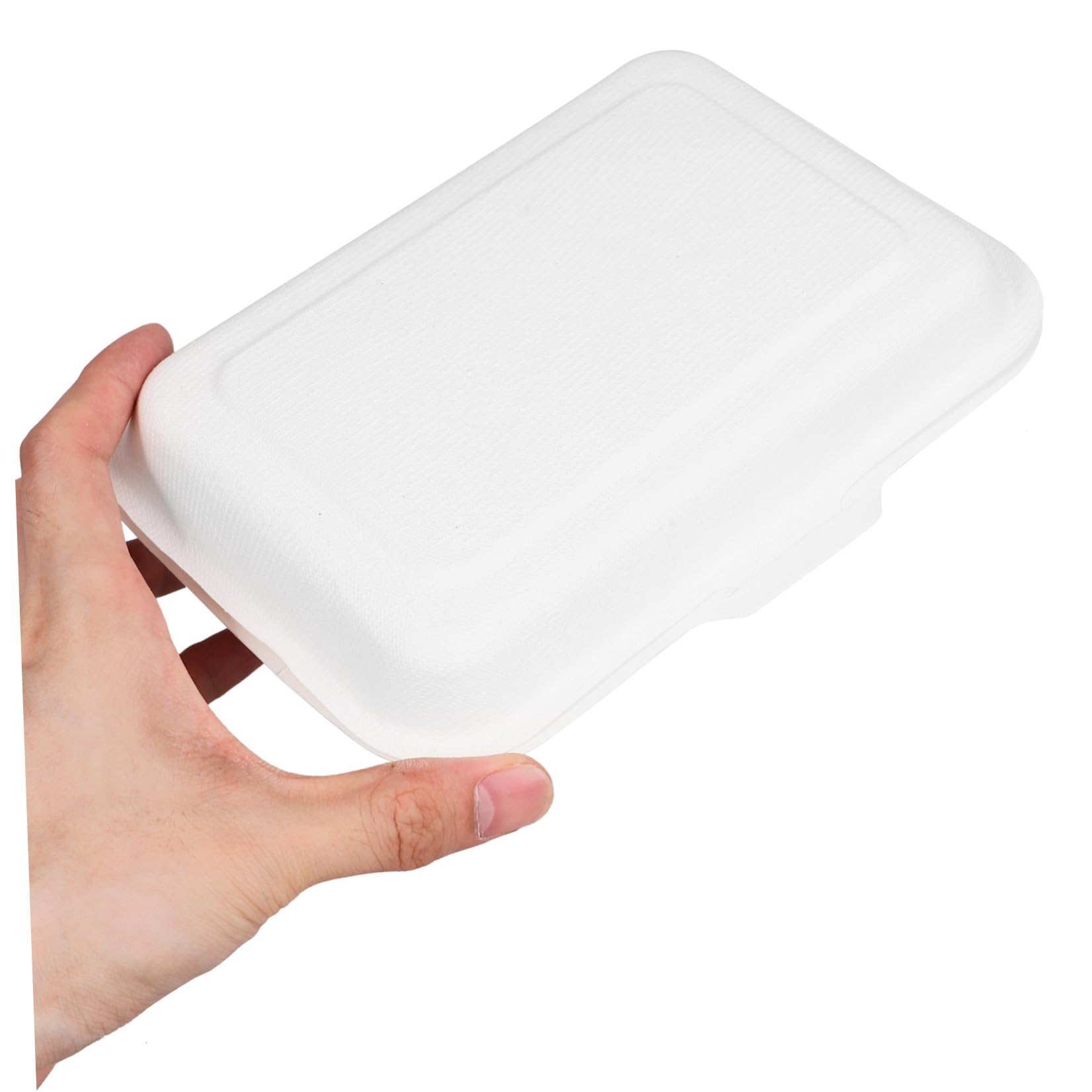 Scatole Biodegradabili Confezione da 50 Pezzi per Alimenti 600ml in Carta Bianca Multifunzionale e Facili da Trasportare per Takeaway e Packaging Dolci