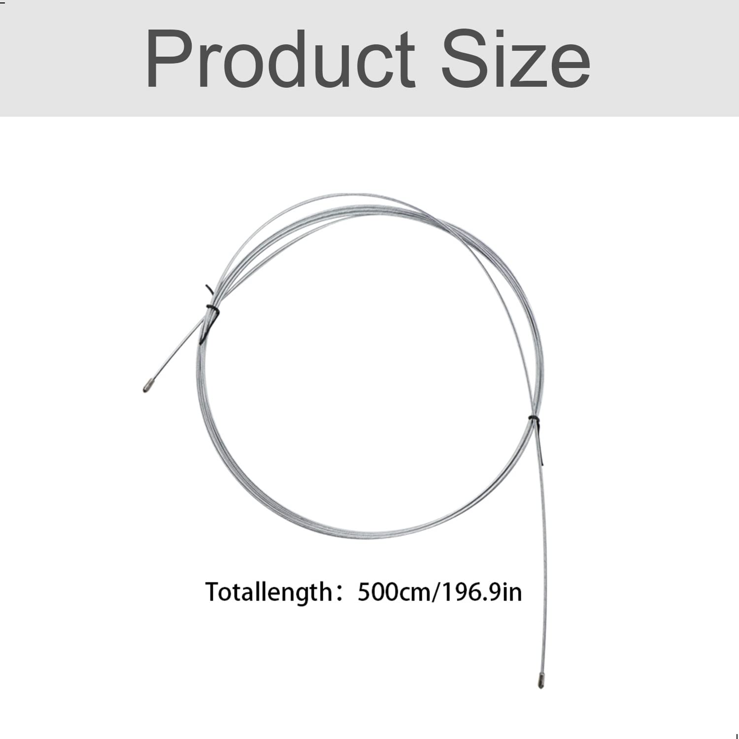 Sonda Tiracavi Passacavi Elettricista - Aid Wire Cable Cavo Threading Dispositivo Kit di Strumenti Per L’Installazione di Cavi, Diametro 3 mm, 5 M, Argento, con Molla di Guida