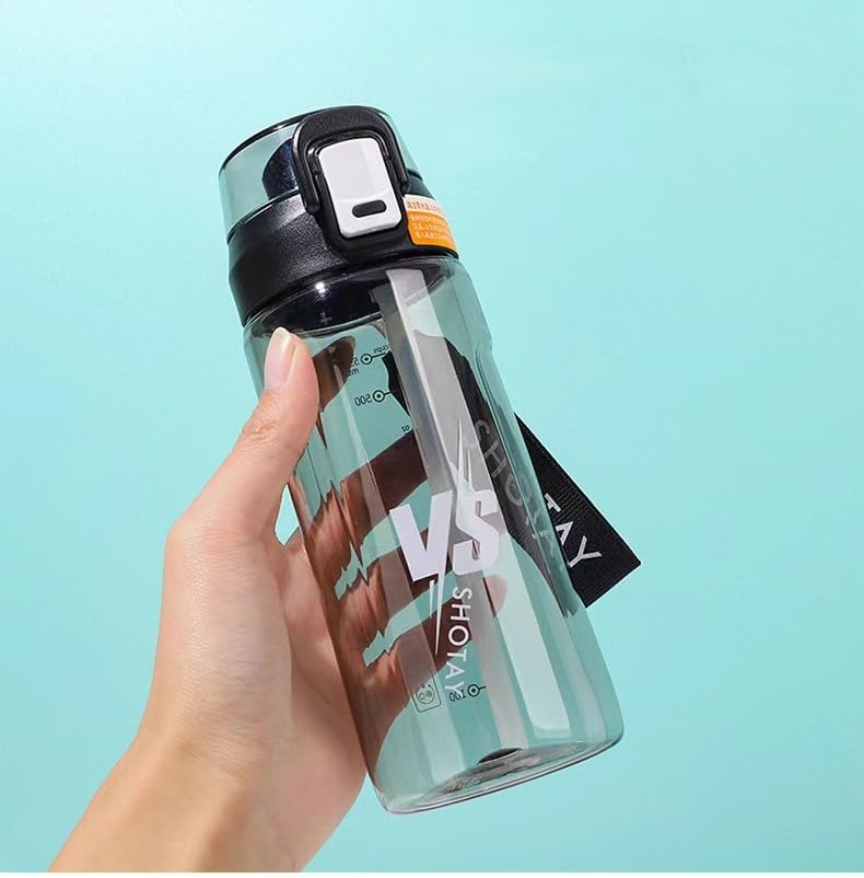 Image of THE VENTI SHOTAY Classic Unbreakable Water Bottle with Sipper BPA Free, Leak-Proof Water Bottle Ideal for Office, Sports, School, Gym (630ML-Black)
