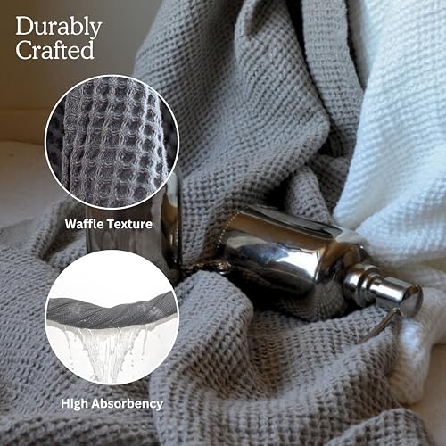 Image of Bath Towel, Cotton Waffle Weave,28X55 inches Bath Towel for Highly Absorbent, Quick Dry and Durable and Softer Touch for Both Men and Women - Pack of 1 (Grey)