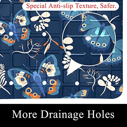 Tapis de bain antidérapant avec trous de drainage anti-glisse