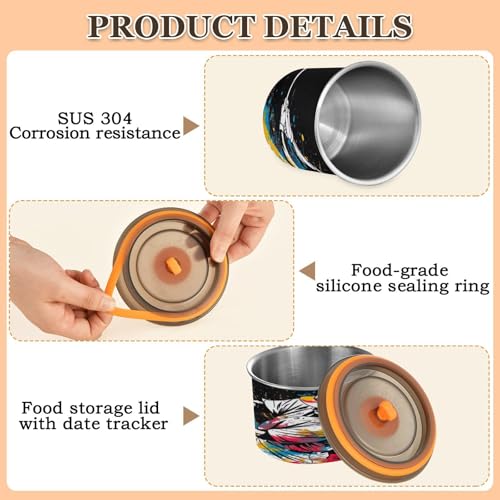 Contenedor hermético de acero inoxidable para café 17oz miniatura 4