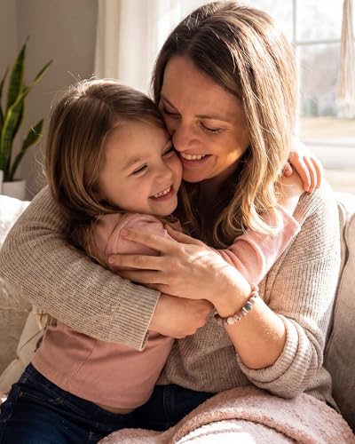 Image of Mother Daughter Bracelets Set for 2 Matching Heart Bracelets for Mother and Daughter to My Mom Bracelet Birthday Mothers Day Gifts for Mom Daughters