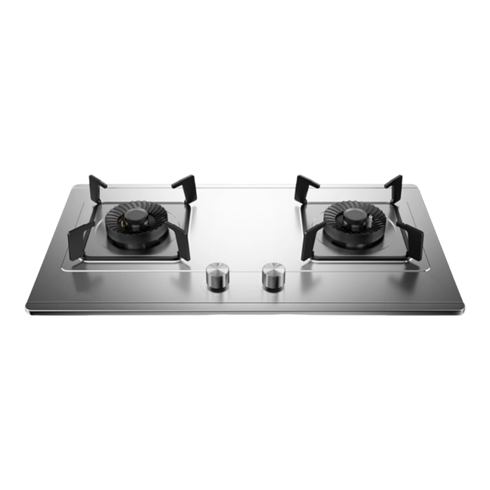 Estufa de gas de doble quemador, panel de acero inoxidable, 5,2 kW, estufa de fuego intenso, con cubierta de cobre ampliada, estufa de cocción rápida, for familias que acampan(LPG)