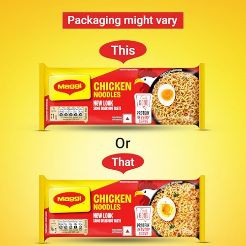 Image of MAGGI 2-Minute Chicken Instant Noodles with Great Taste & Aroma, Protein in Every Serve, Ready to Cook Noodles, 284g /304g (weight may vary)