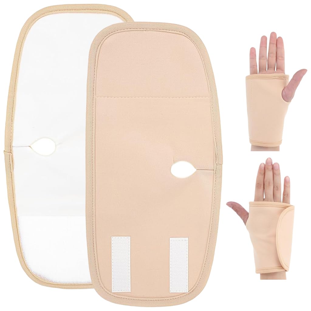 HANNEA® 2pcs Castor Oil Hand Packs Reusable Fingerless Wraps | Fingerless Leakproof, Non Woven Hand Care Masks for Dry Skin Moisturizing Treatment-image-2