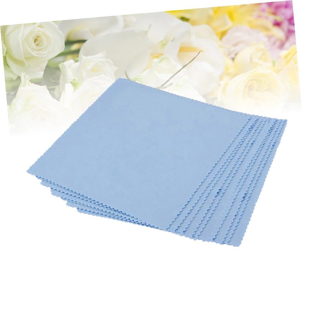 240pezzi Panni Microfibra Per Pulizia Occhiali Lenti e Schermi Salviette Blu Per Rimuovere Macchie e Impronte Senza Graffi