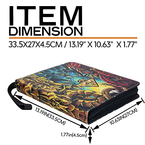 Drzerui Card Binder For Yugioh Card - Holds 900+ Yu-Gi-Oh Trading Cards, 9 Pocket Card Holder Book With Sleeves Compatible With Yugioh Cards #TOP6