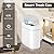 MOPALL Automatic Motion Sensor Bathroom Trash Can with Lid, 3.5 Gallon Touchless Garbage Can,Waterproof Smart Trash Can Small Waste Basket for Kitchen Bedroom Office Bathroom Living Room RV