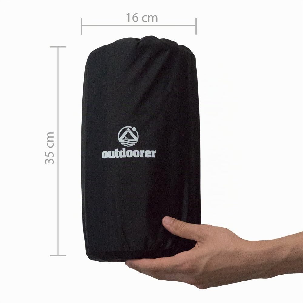 outdoorer selbstaufblasbare Isomatte Trek Bed 3 in Rot - Camping- und Trekking-Isomatte, selbstaufblasend, 5 cm hoch, leicht und kleines Packmaß