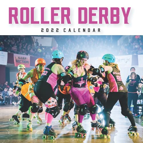 Roller Derby 2022 Calendar: Beautiful Calendar with Large Grid for Note - To do list, Gorgeous 7x7'' Small Mini Calendar, Non-Glossy Paper