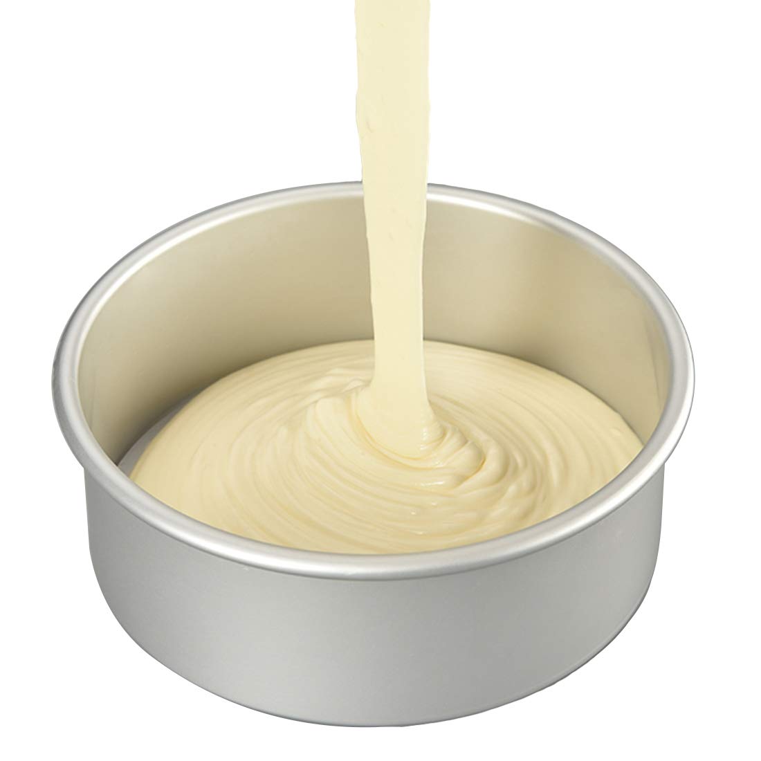 Tosnail 2 Pack 8-Inch Aluminum Round Cake Pan with Removable Bottom - Image 5