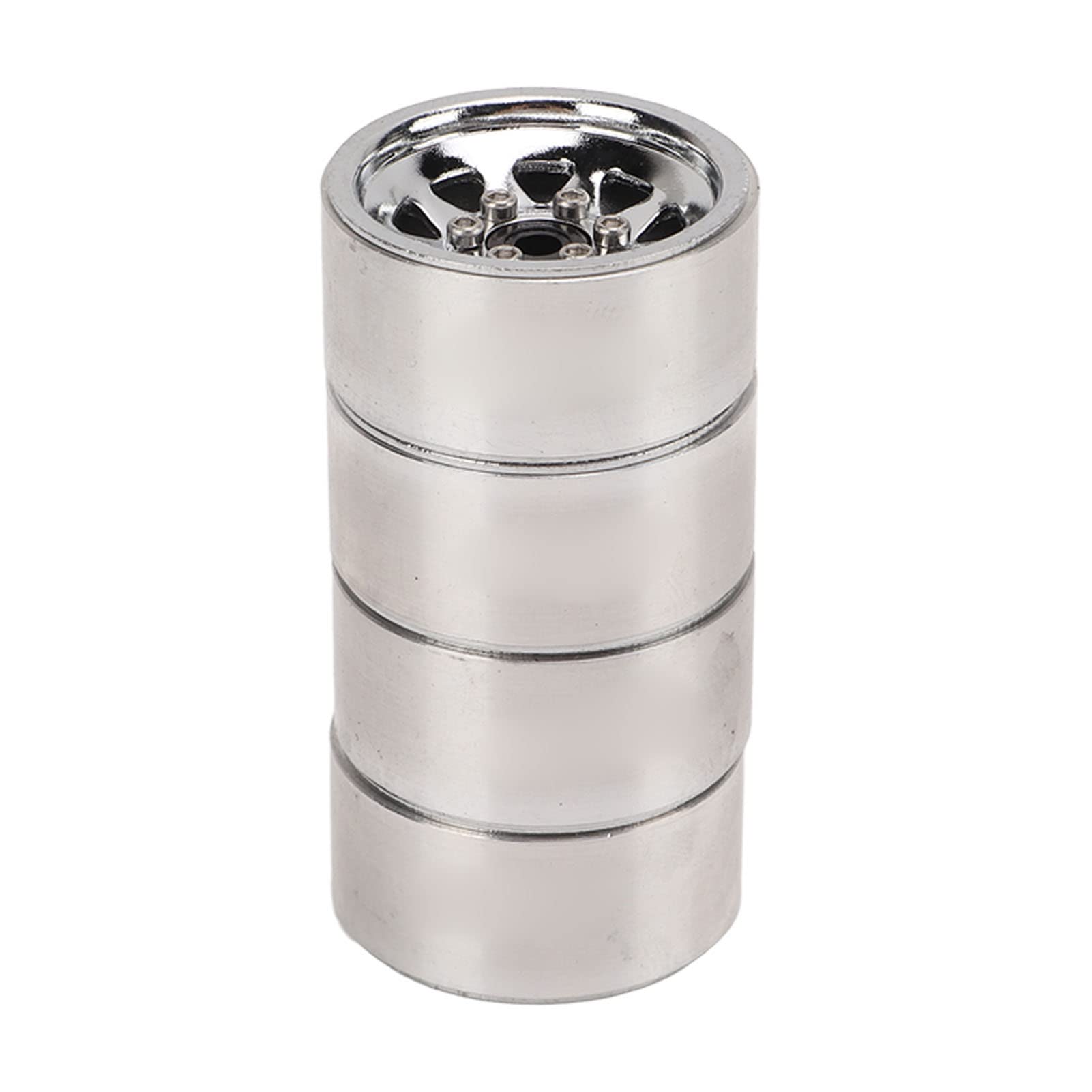 RC Wheel Hub Lightweight Metal Rims Upgrade SCX24 Deadbolt JLU (Silver)