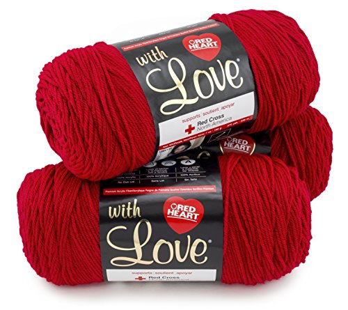 Red Heart With Love 3 Pack, 3-Pack-Holly Berry 3 Count