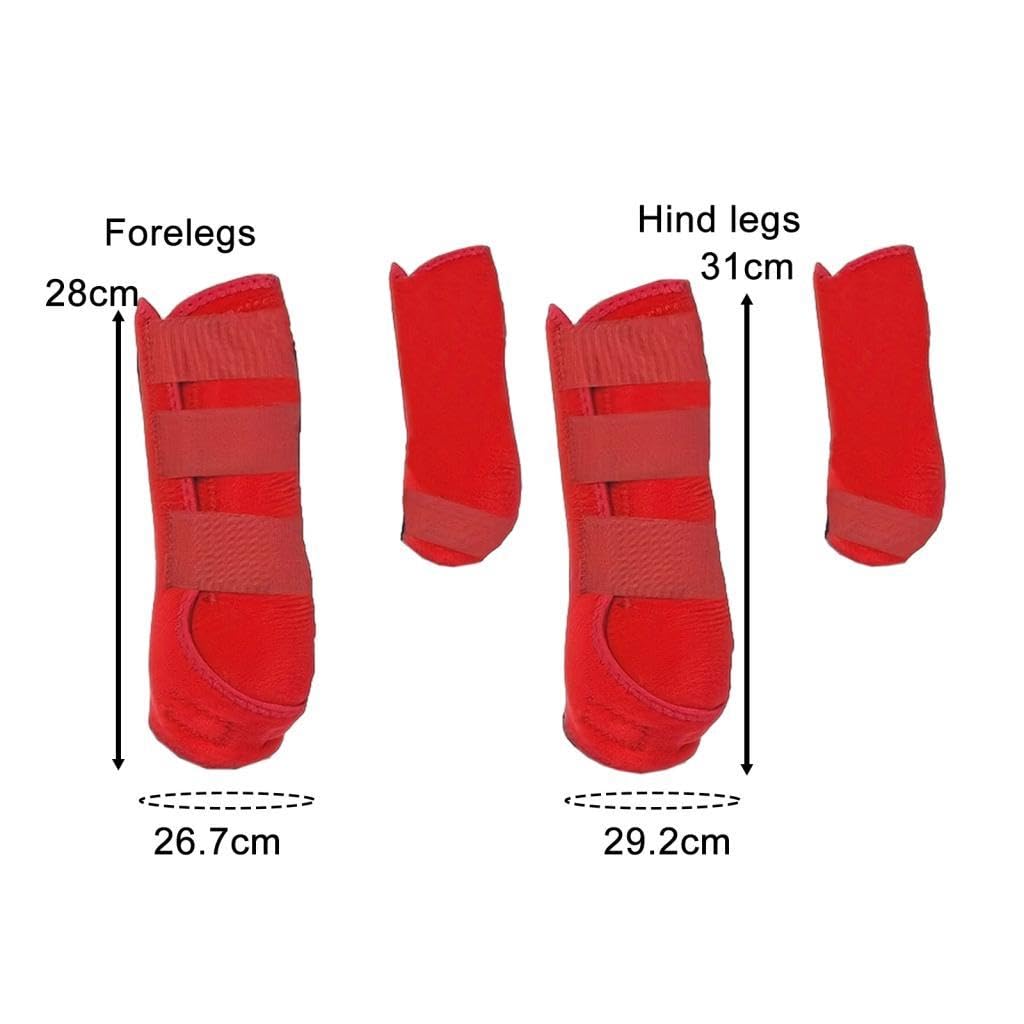 4 Uds Botas de Caballo Engranaje Neopreno protección de piernas envolturas para piernas para Montar Equipo Ecuestre
