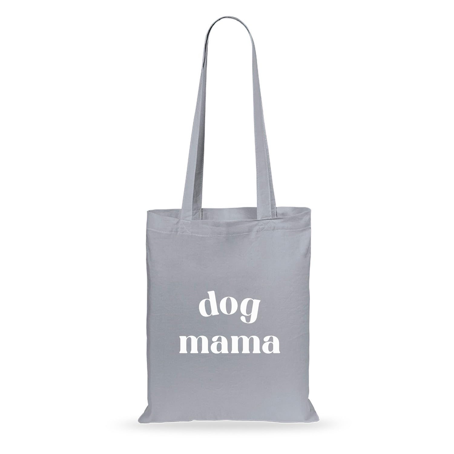 eBuyGB Dog Mama Cotton Tote Bag, Grey