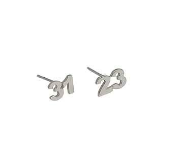ピアス Numbering Coil Signature Earrings/2 turns #2102 4BFK825 Amazon.com: Numbers Earrings, Two Digits Sterling Silver