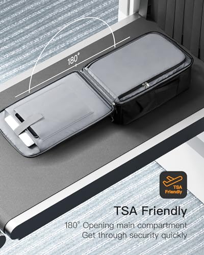 Inateck 40L Carry On Travel Laptop Backpack, TSA Friendly, Flight Approved, With Separate Shoe Compartment, Splash-resistant Hand Luggage for Men Women, Compatible with 17 inch Laptop, Black3