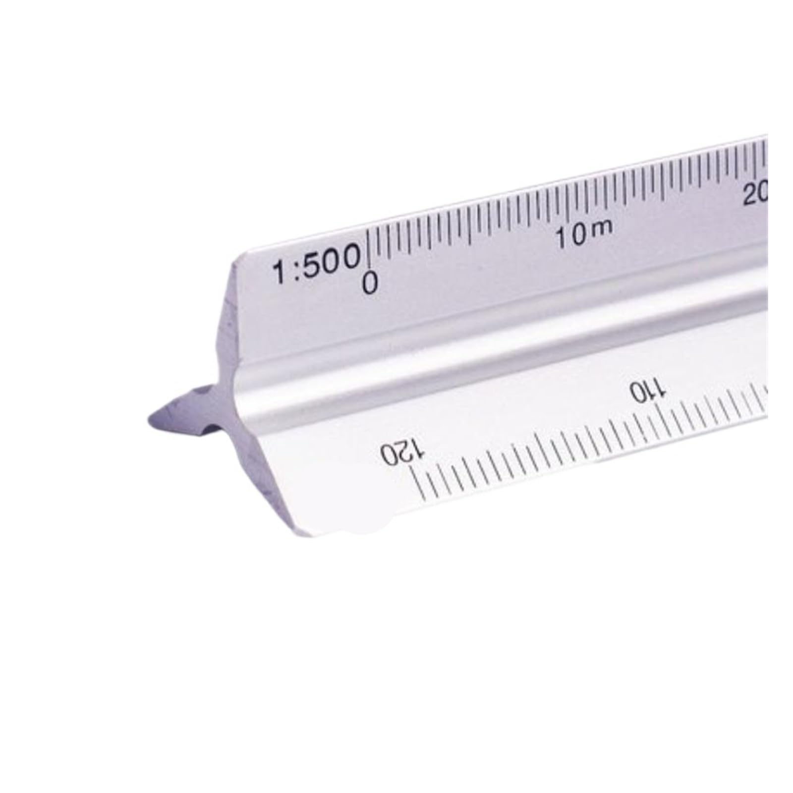 Aywtiun 03 Aluminum Alloy Architectural Scale Ruler Aluminum Alloy Triangular Scale Ruler Technical Measuring 15Cm 30Cm Metal Stationery(03 Aluminum Alloy)