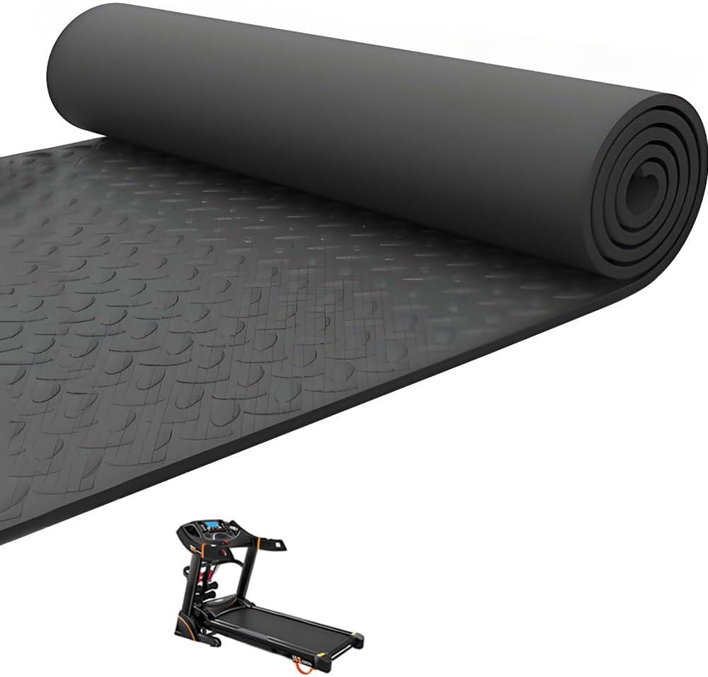 Alfombrilla para cinta de correr para protección del suelo, resistente antivibración y reducción de ruido para gimnasio en casa, material EVA
