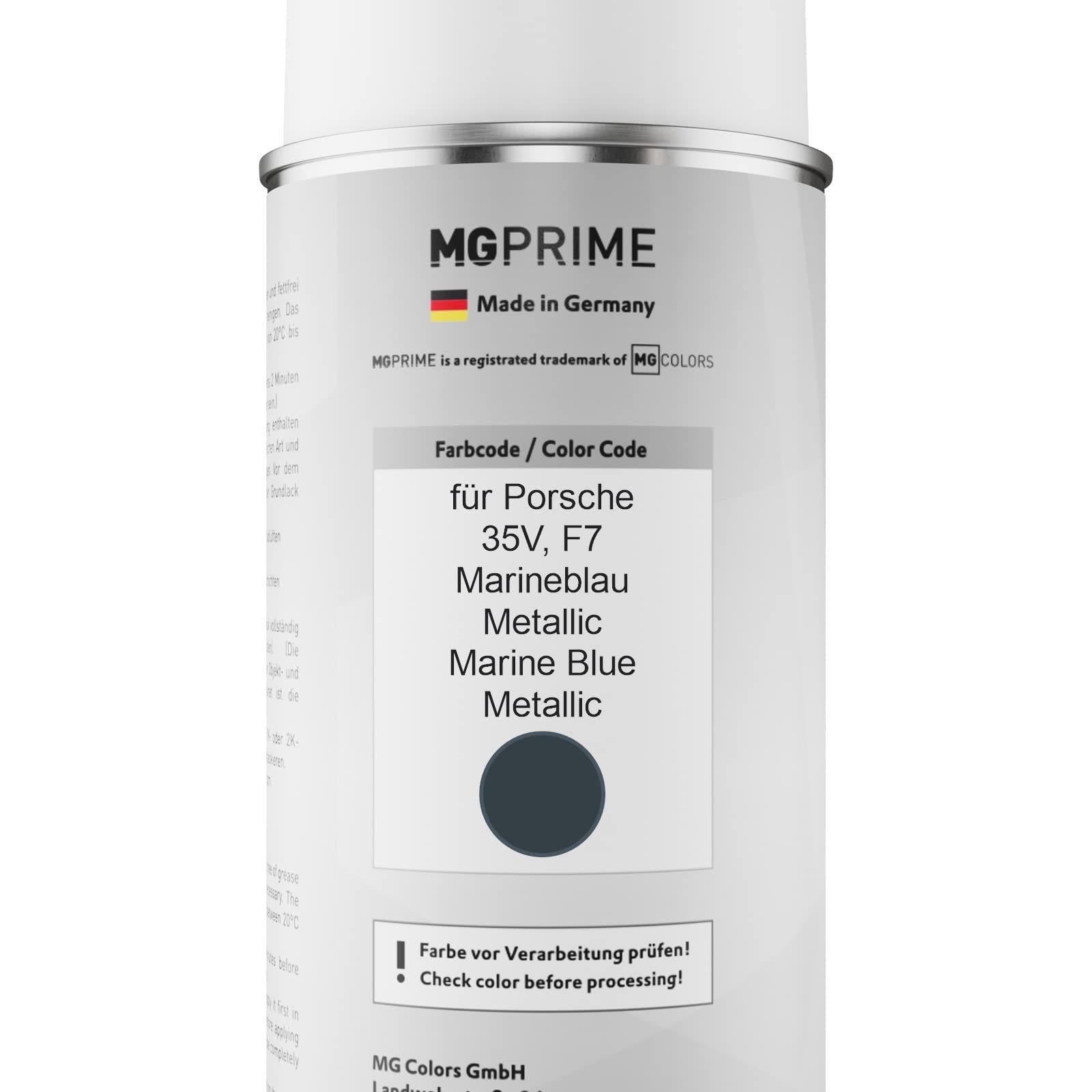 MG PRIME Peinture Voiture Bombes Aérosols Pour Porsche Z54 Meissen Blue Peinture De Base Vernis Clair Aérosol 400ml