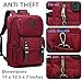 HFSX Laptop Backpack Women Men College Backpacks Bookbag Vintage Backpack Book Bag Fashion Back Pack Anti Theft Travel Backpacks with Charging Port fit 15.6 Inch Laptop Red