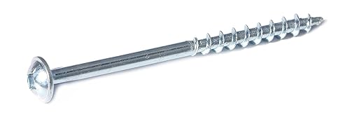 Miniatura 7 de Tornillos de agujero de bolsillo, 100 tornillos de madera #8 x 2 pulgadas, tornillos de cabeza cuadrada de arandela, rosca gruesa con revestimiento