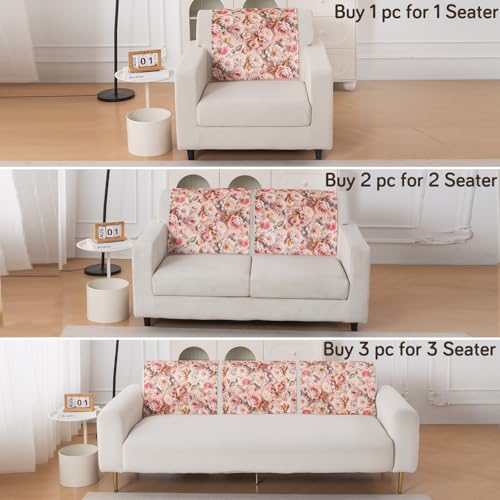 Image of HOKIPO 'Nature Muse' 1 PC Backrest Mat for Sofa Cover | Premium HD Printed Holland Velvet Mat, Rose Symphony (IN-922-L-D5)