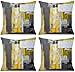 DWDC Copricuscini 45x45cm per Arte Astratta Set di 4 Fodere per Cuscini Decorativi in ​​Galleria Bianca e Nera per Camera da Letto Camera da Letto Arredo Fodere Arredamento Casa Federe Moderni