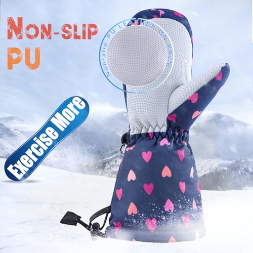 Image of BAVST Winter Kids Waterproof Gloves for Boys Girls Snow Ski Toddler Baby Mittens Outdoor for Infant Teens 1-5T