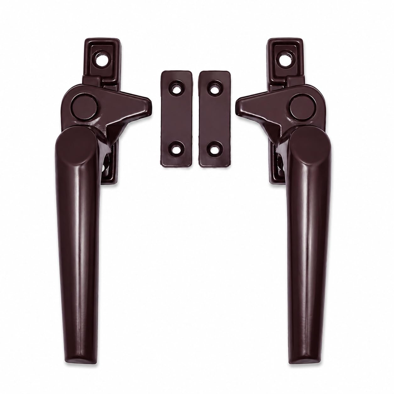 First Lot Aluminium Alloy Left and Right Hand Side Locking Handle for Casement Windows (Brown)