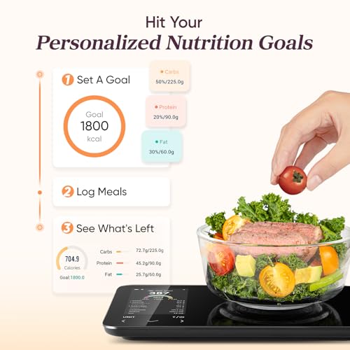 Image of Cosori Smart Food Scale with Nutritional Calculator, USB Rechargeable, 11lb | AI Food Scan, Barcode Scan, 50 Food Preload, Free APP with 19 Nutrients, Calorie & Macro Tracking for Weight Loss
