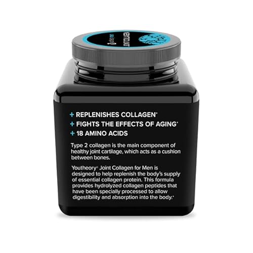 Youtheory Joint Collagen For Men – Hydrolyzed Collagen + Plant Based Joint Blend, 120 Tablets #TOP4