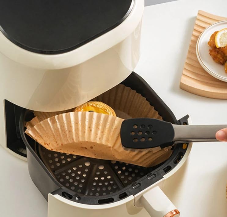 Carta Da Forno Per Friggitrice Ad Aria - 100 Pezzi 20cm - Antiaderente - Per Forno E Microonde - Foto 7