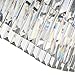 NOXARTE Modern Luxury Rectangular Crystal Chandelier with 7 Lights Hanging Ceiling Pendant Light for Dining Room L39 Inch