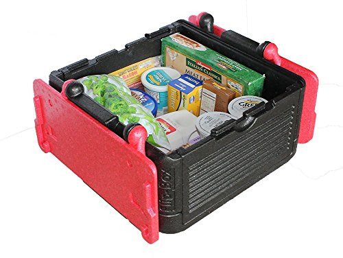 Flip Box Large ICELESS Cooler/Insulation Box (Red) - Collapsible, Light Weight, Food Safe
